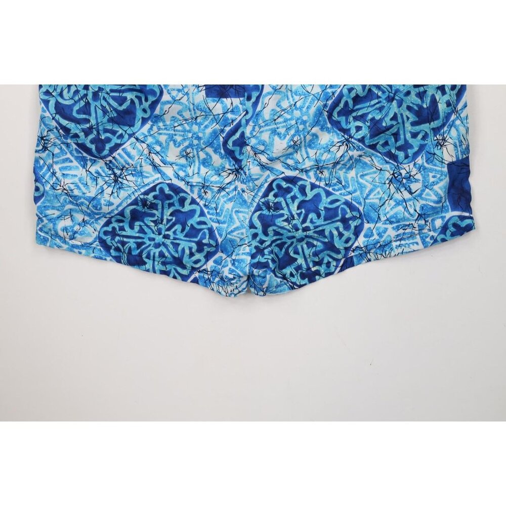 Vintage 60s 70s Streetwear Mens Medium Hawaiian Luau Lined Above Knee Shorts USA - Picture 14 of 14